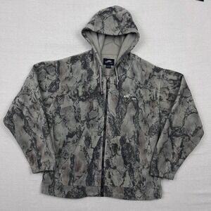 National Gear Mens Camo Fleece Hooded Full Zip Jacket Size M
